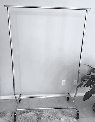 Salesman 6 ft Clothes Rack Folding Chrome 