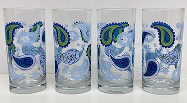 Libby Crisa Paisley Tumblers Set of 6