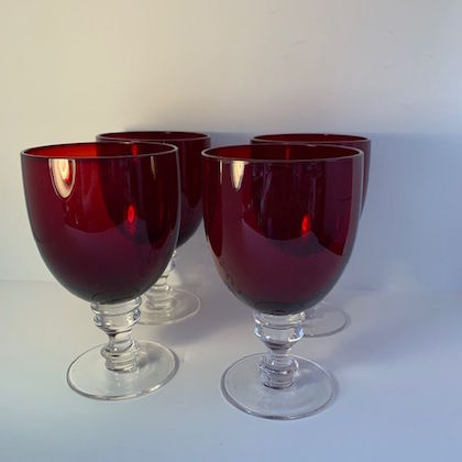 Large Garnet goblets