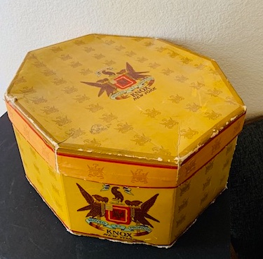 Distress Vintage Knox New York Hatbox