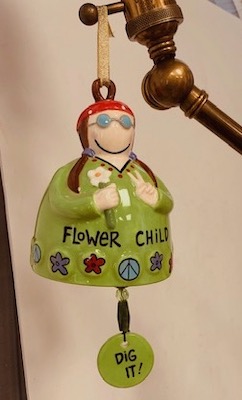 Hippie Girl Ceramic Wind Chime