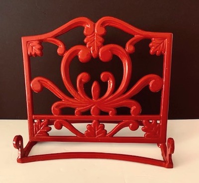 Vintage Cast Iron Kitchen Cooking Book Stand