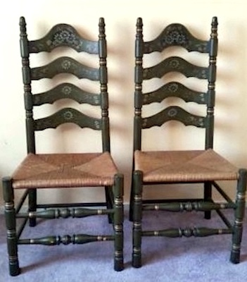 Ladder Back Chairs with Rush Seats Chairs