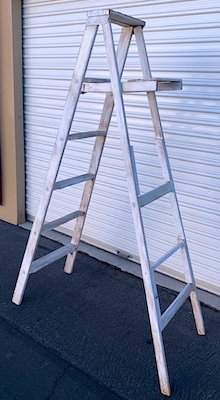 Vintage Wooden Medium White Ladder