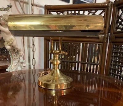 Vintage Gold Plated Bankers Lamp