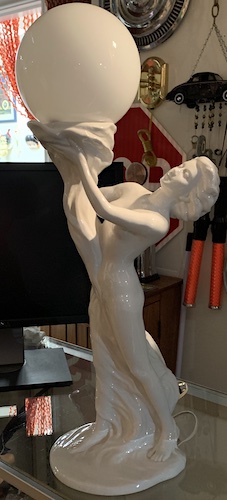 White Deco Nude Lady Lamp