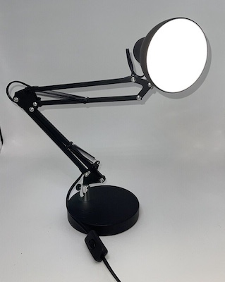 Metal Desk Lamp Adjustable Swing Arm Angle Poise with Weighted Base