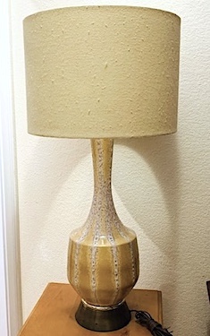 Italian Lava Glazed Mid Century Modern Table Lamp