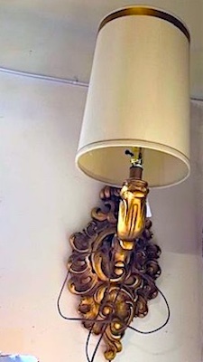 Vintage 1950s Shade Wall Light Lamp