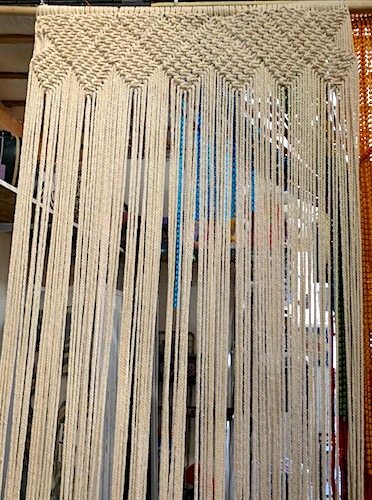 Ecru Macrame Door Curtain/Divider