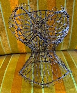 Vintage Small French Wire Art Corset Mannequin