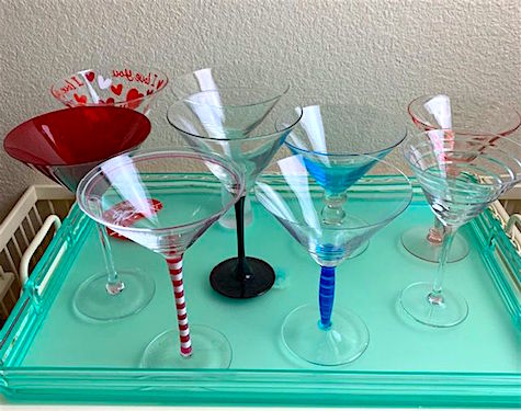 Assorted Martini glasses