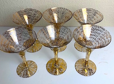 Mid Century Culver Florentine Roly Poly Glasses