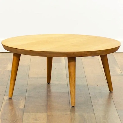 MCM Conant Ball Circular Round Maple Coffee Table, 1960s