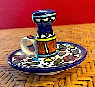 Small Hand Painted Candle Holder