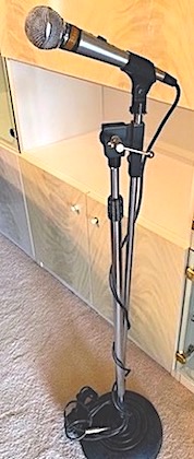 Vintage Microphone With Stand border=