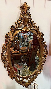 Oval Victorian Style Wall Mirror
