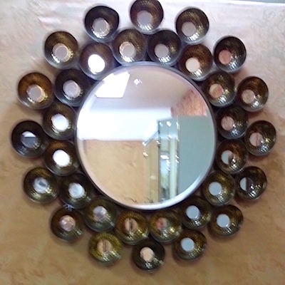 Concave Small Circles  Wall Gold Mirror