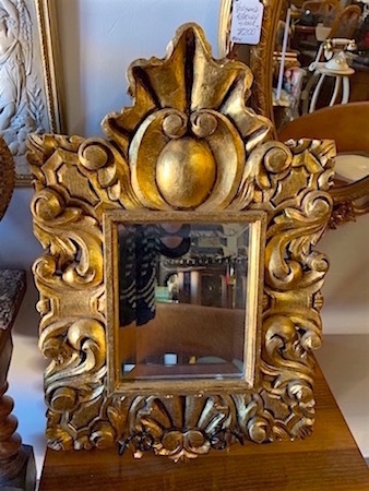 Carved Gold Wood Wall Mirror