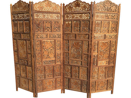 Moroccan Wood Carved Screen