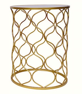 Moroccan Side Table Metal Gold