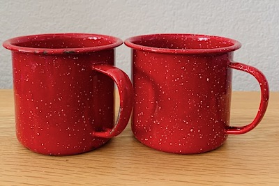 Red Enamel Mugs