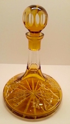 Vintage Nachtmann Amber Gold Decanter 