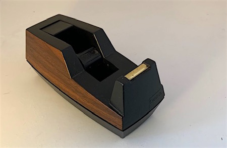 Vintage Wood Grain Tape Dispenser 3M Scotch C-41