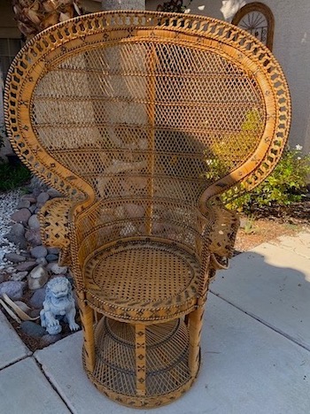 Vintage 60s Emmanuelle Rattan Chair