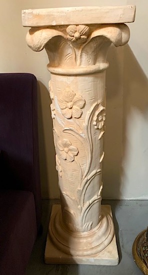 Tall French Serpentine Pedestal