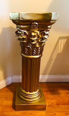 Corinthian Gold Pedestal Medium Height