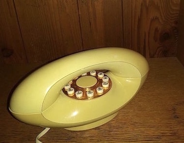 Yellow Geanie Gold Push Dial Phone