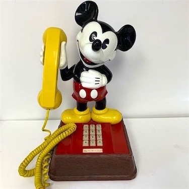 Vintage Mickey Push Button Phone