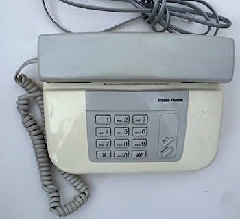 Vintage 1980s Radio Shack Desk Phone [Cream/Grey]