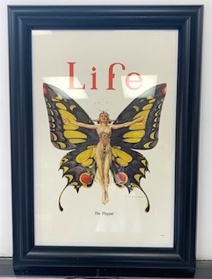 Flapper Butterfly Magazine Cover Print