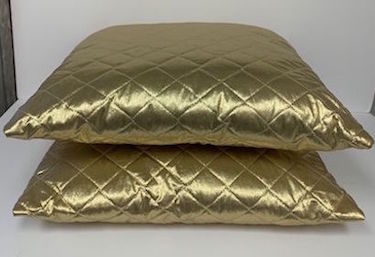 Quilted Gold Lame Pillow