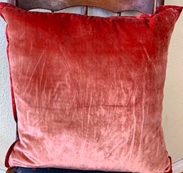 Red Velvet Square Pillow