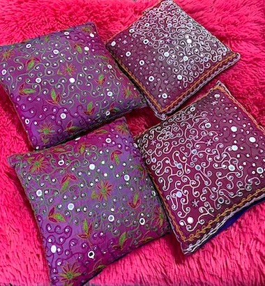 Purples Bohemian Sequined Small Pillows