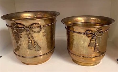 Asian Rope Brass Planters