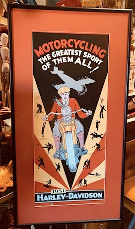 Replica of 1931 Harley Framed Poster