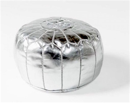 Moroccan Silver Pouf