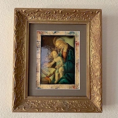 Vintage Madonna and Child Wall Picture