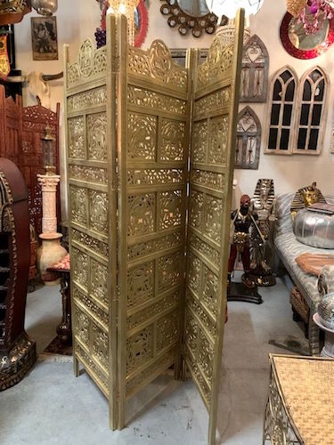 Carved Golden Room Divider