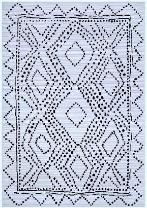 Moroccan Dotted Diamonds Area Rug