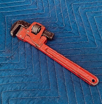 Vintage 1920s Large Rusty Pipe Wrench