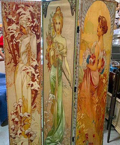 Alphonse Mucha Room Divider