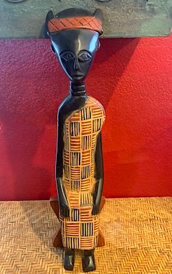 Vintage Wood Carved African Sculpture