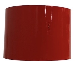 Hard-back Lamp Shade - High Gloss Red with Gold 