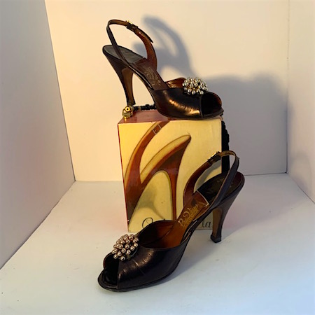 Albert Lasts Vintage Slingback Brown Iridescent Shoes