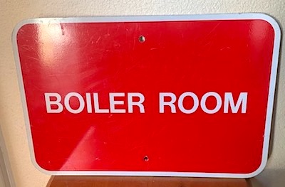 Boiler Room Metal Sign